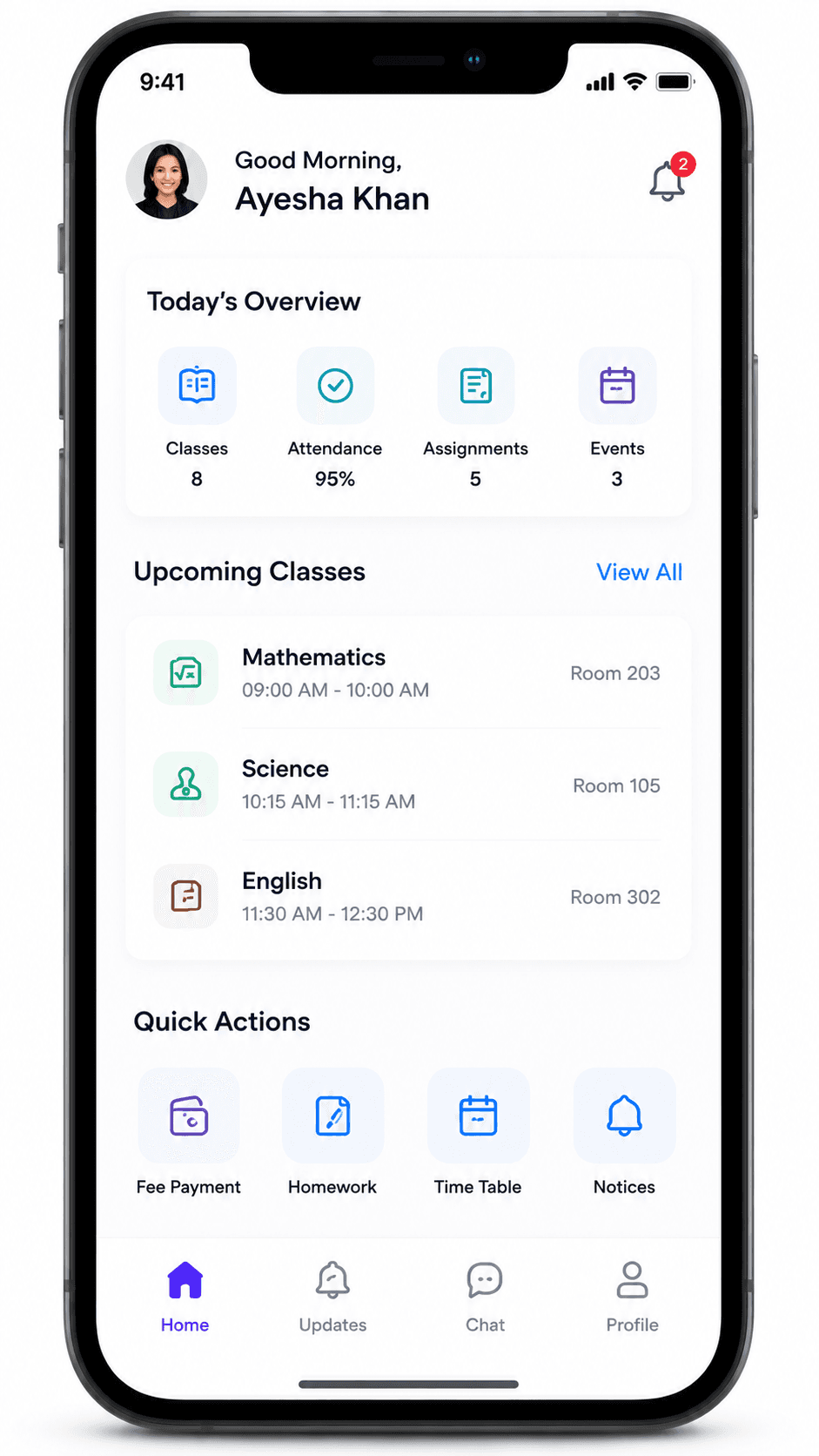 Maskeen Edutech mobile dashboard