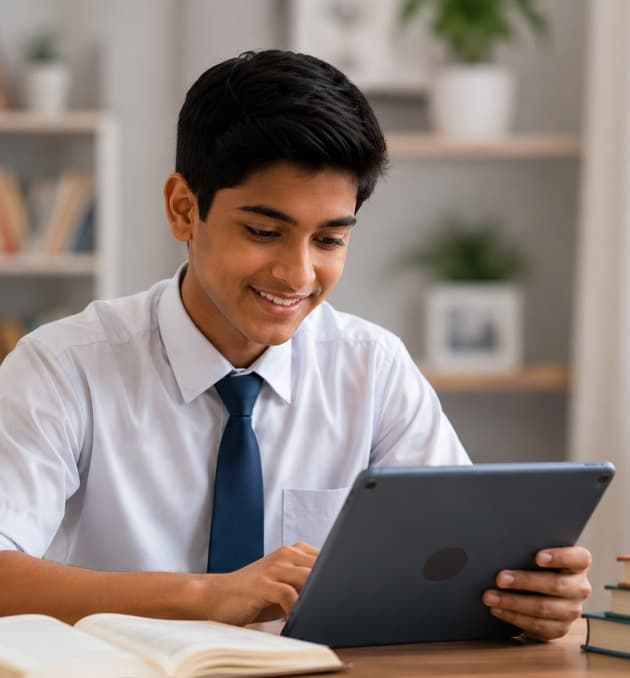 Student using Maskeen Edutech