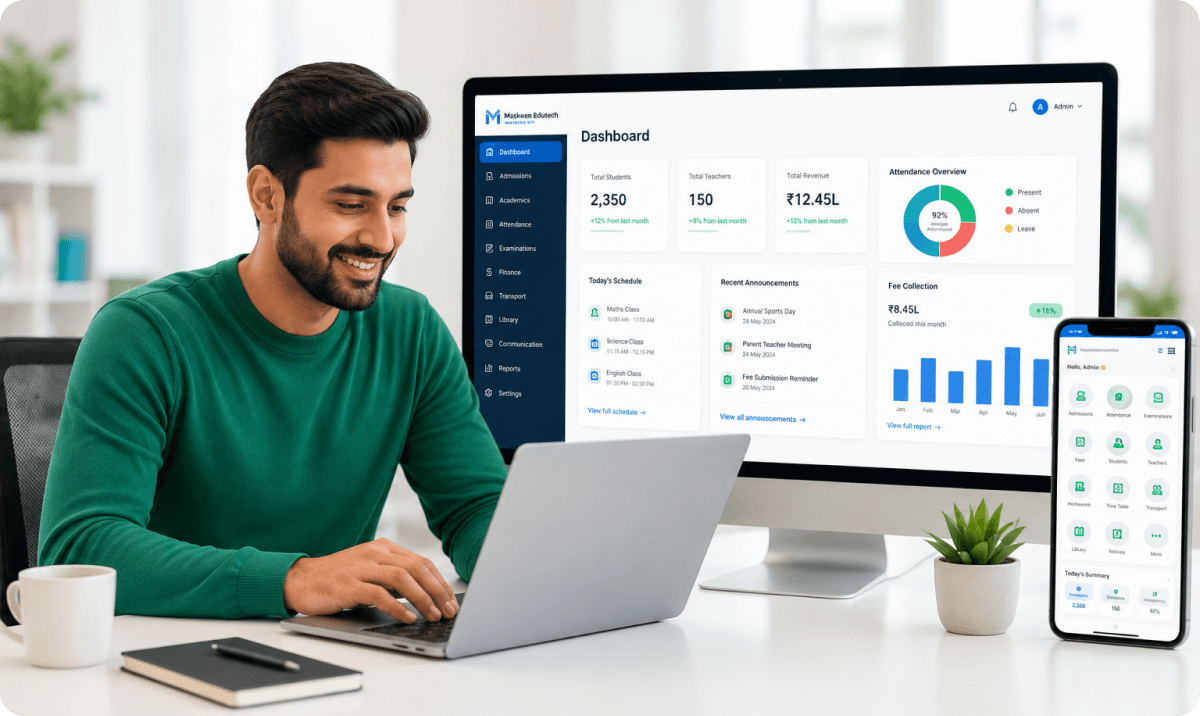 Maskeen Edutech modern digital smart school solution